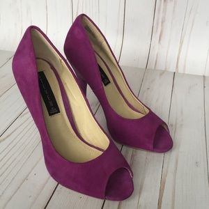 Steven by Steve Madden ‘Justise’ Suede Peep Toe